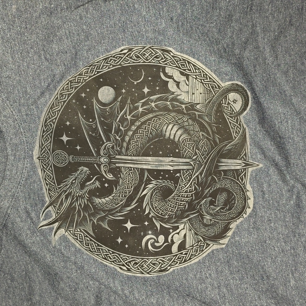 Custom design celtic dragon with sword